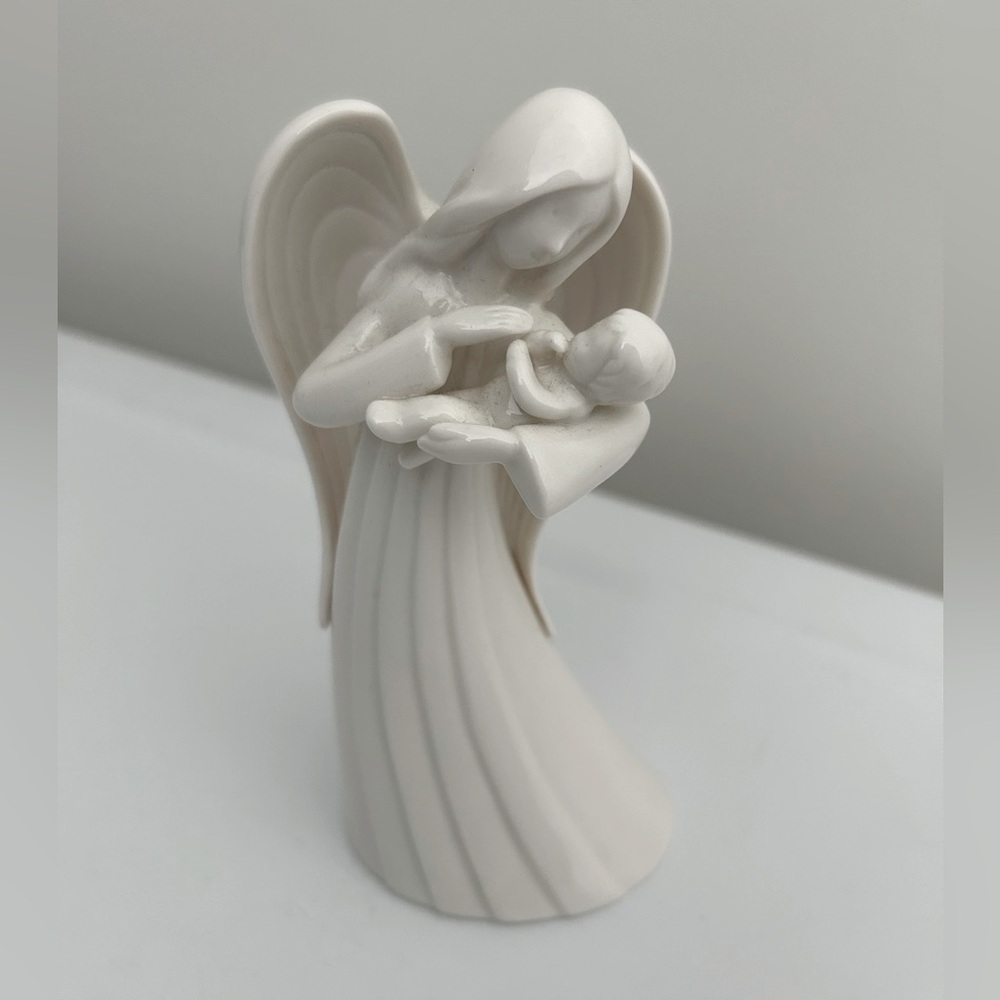 Gund A Gift From Heaven Porcelain Angel Figurine Holding Baby